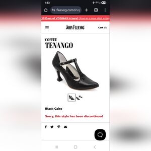 Fluevog Coffee Tenango Black Cairo Heels, US 7